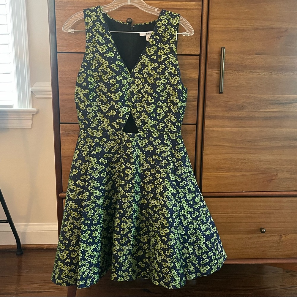 Zac Posen fit and flare cutout cocktail dress